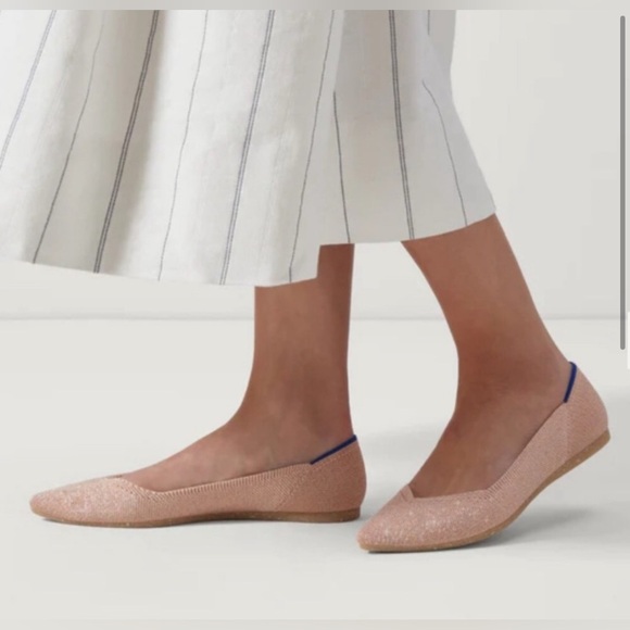 NEW Rothy's The Point Rosè Metallic - Picture 2 of 5